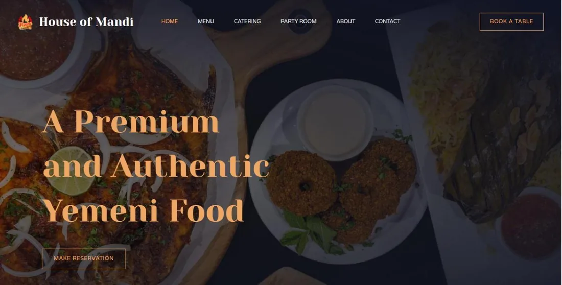 House of Mandi website homepage